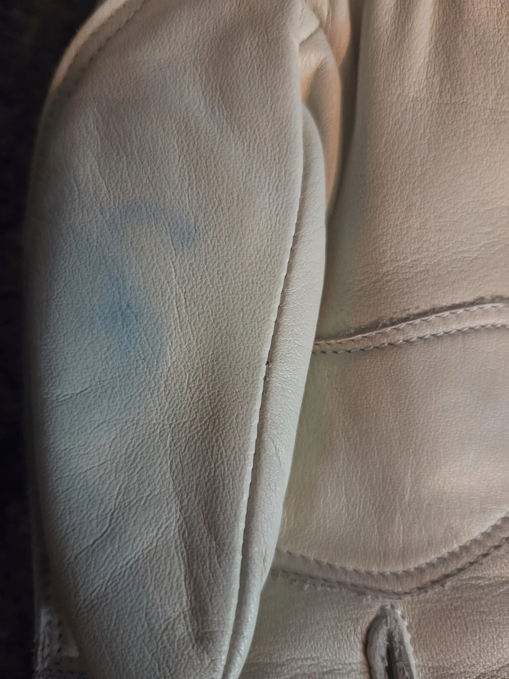 Molinari Guanti Bruno Cream Leather Gloves Womens Sz Med Fur Lined